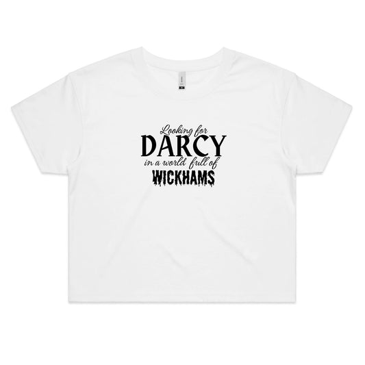 Looking for DARCY in a world full of Wickham's - Women's Crop Tee